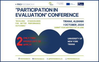 Submit your abstracts | Tirana, 1st of October 2024 | PARTICIPATORY EVALUATION PRACTICES